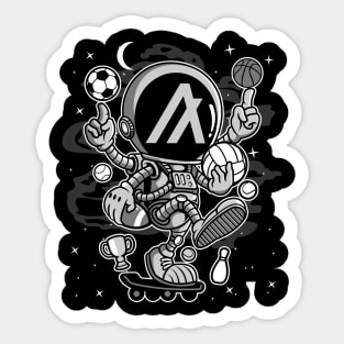 Astronaut Skate Algorand ALGO Coin To The Moon Crypto Token Cryptocurrency Blockchain Wallet Birthday Gift For Men Women Kids Sticker